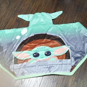 STAR WARS MANDALORIAN CHILD BABY YODA HOODED SNUGGLE WRAP BLANKET HOODIE